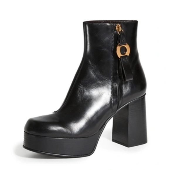 Anthropologie x See By Chloe Jenny Leather Platform Boots - Picture 2 of 9